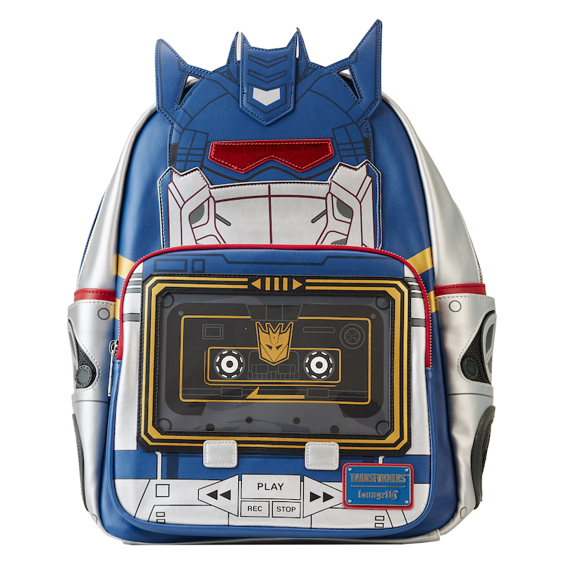Image of Loungefly backpack that looks like Soundwave from Transformers.